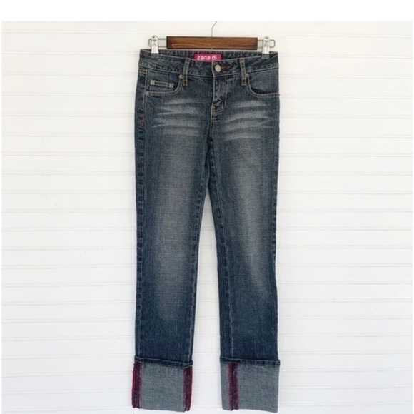 Zana Di Blue Jeans with Red Accents size 1 - Picture 1 of 7